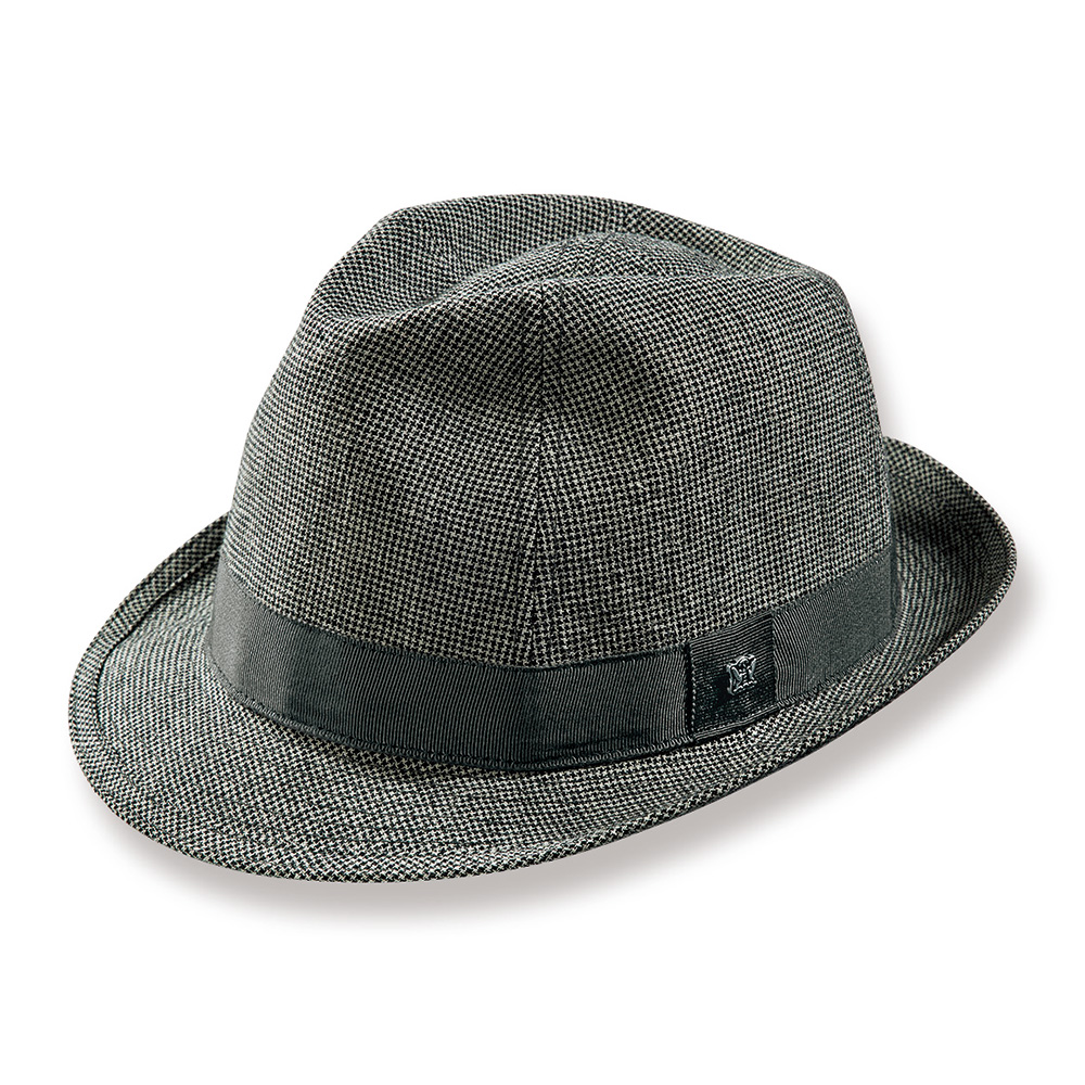 リネンコットンの中折れハット