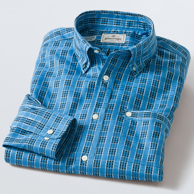 舶来生地で仕立てた老舗の半比翼B.D.シャツ