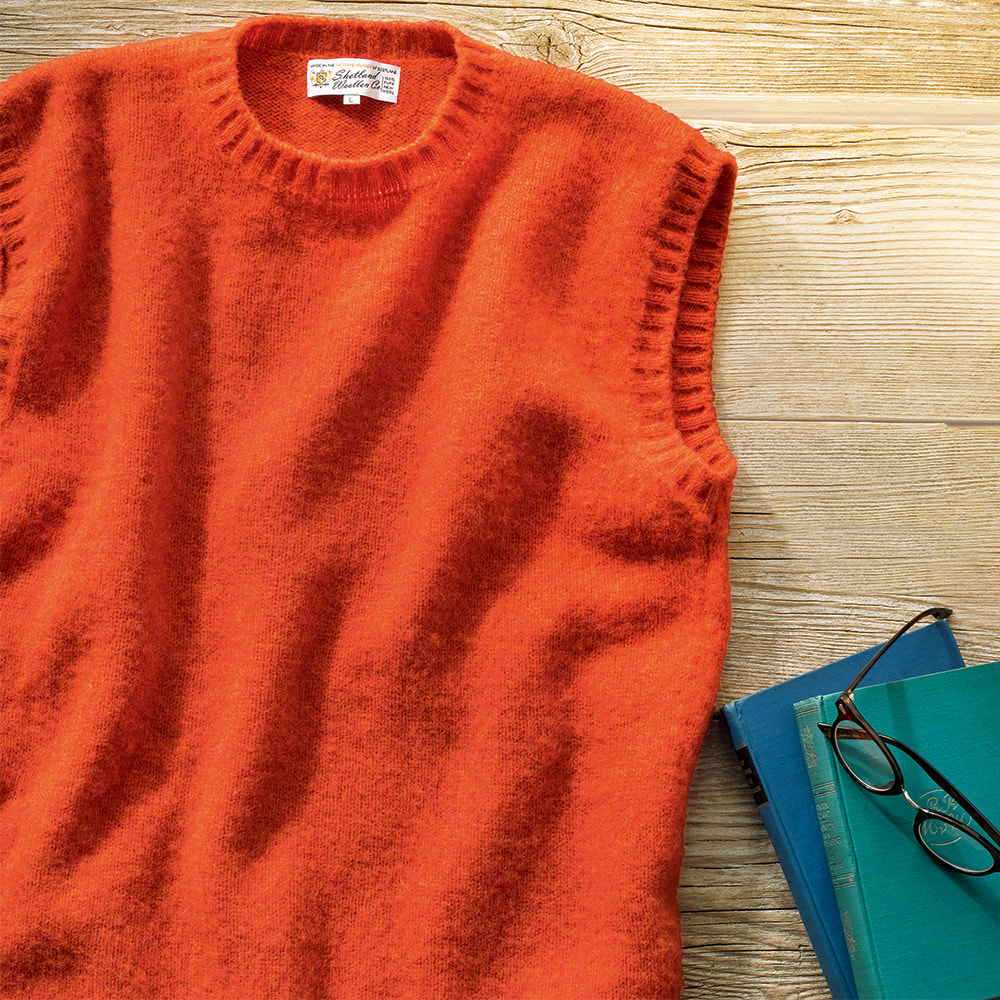 シャギードッグプルオーバーベスト／クルーネック