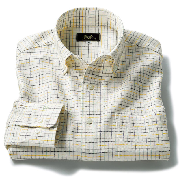 レクセルコットンボタンダウンシャツ／チェック