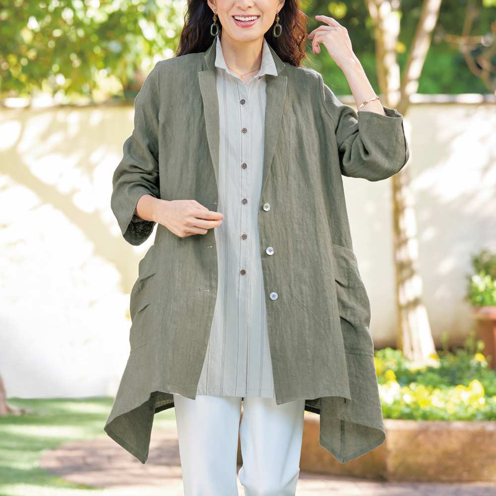 村松明美 ワッシャーストライプシャツ | ライトアップオンラインストア