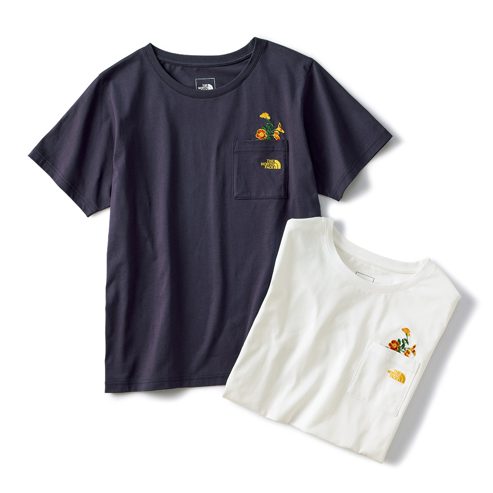 ショートスリーブフラワーロゴティー/2色セット