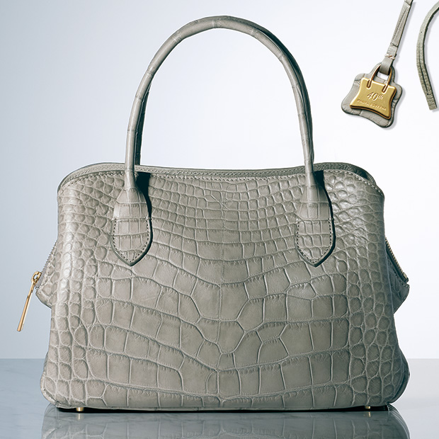 本ワニ革ハンドバッグ