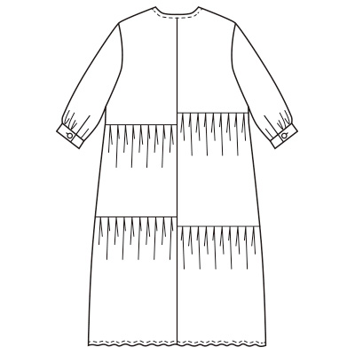 レース使いロングブラウス