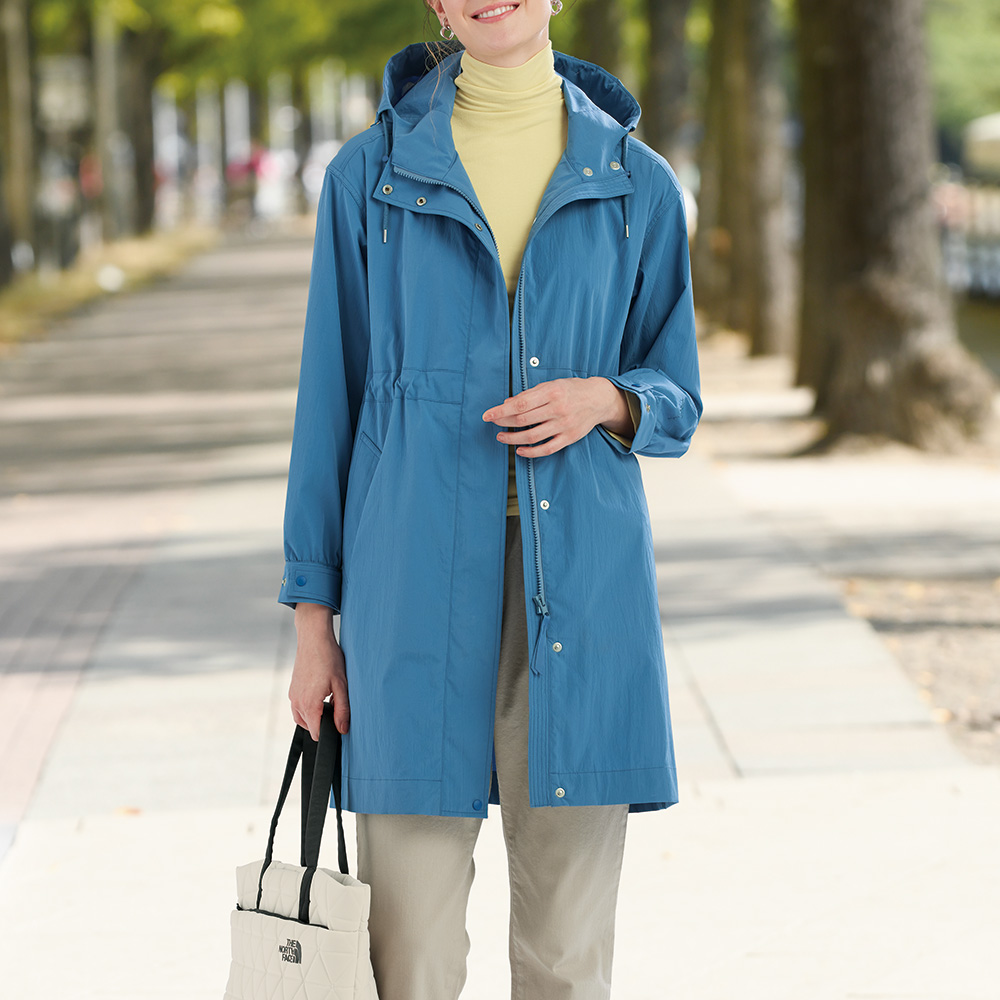 お尻隠れる撥水ミドルコート