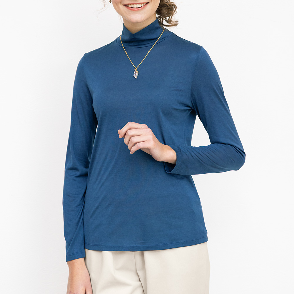 グラングリ 洗える シルクハイネックプルオーバー ライトアップオンラインストア