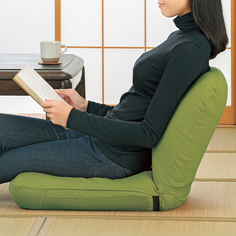背中を支える美姿勢座椅子／専用カバー付き