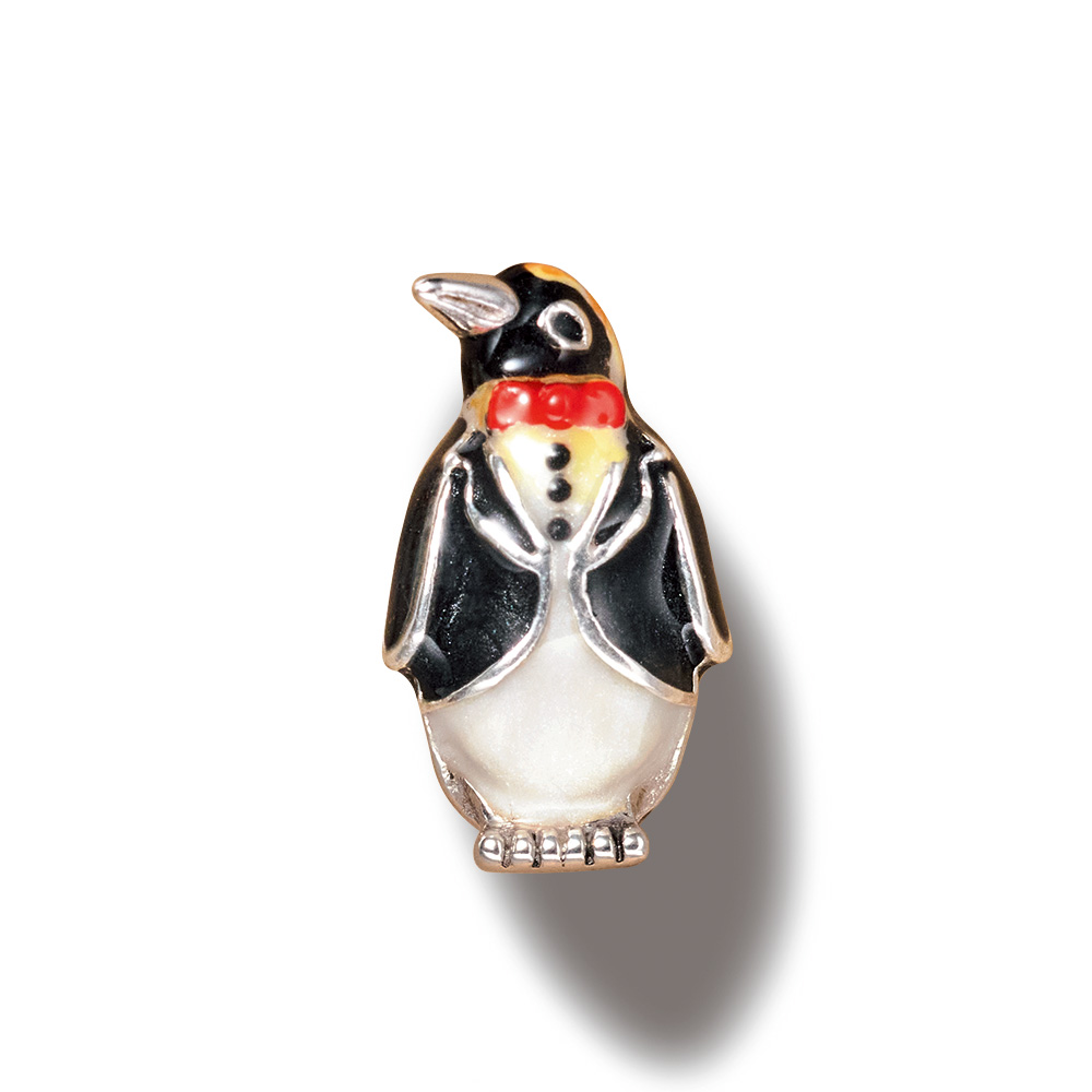 ハンドメイドピンブローチ/ペンギン