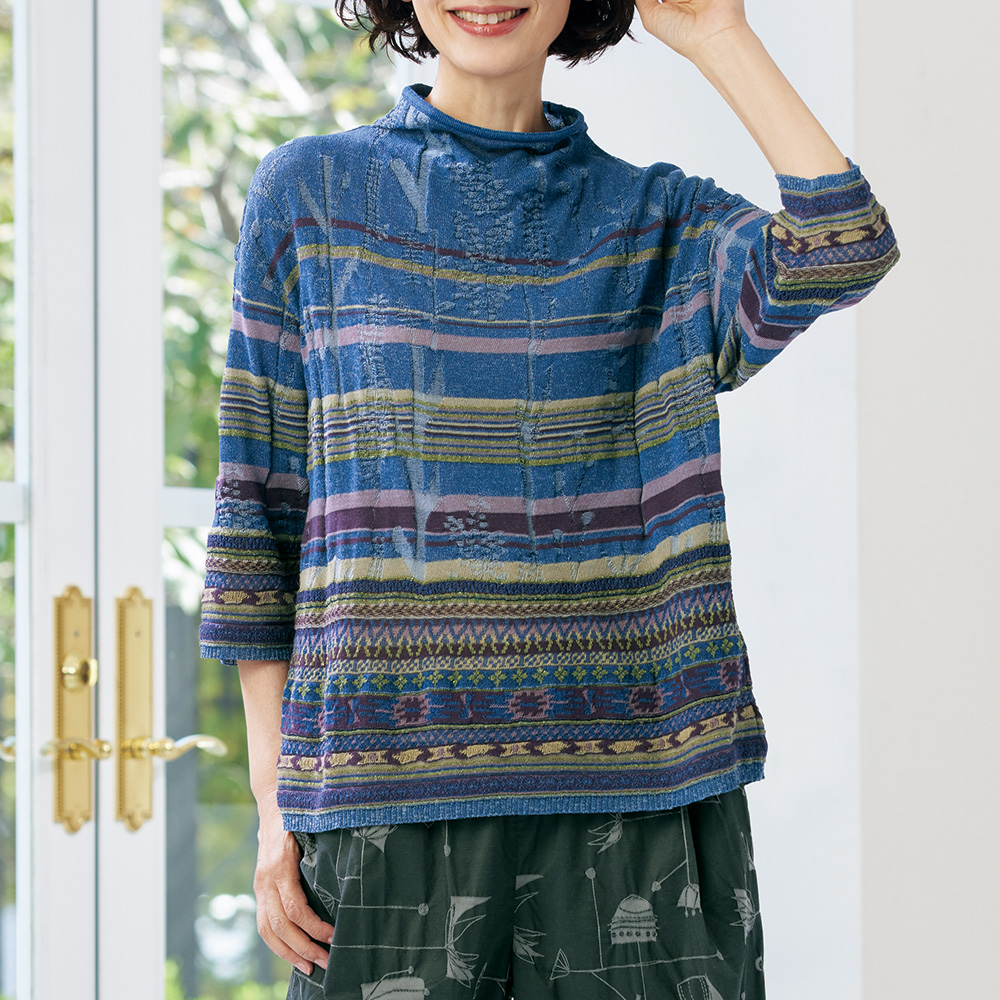 ジャカードプルオーバー