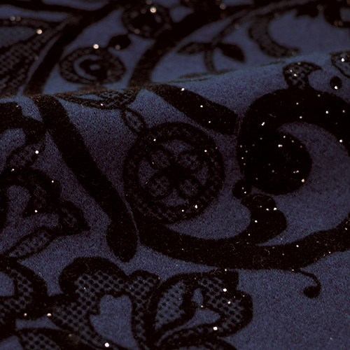 ラメ入りフロッキープリントチュニック