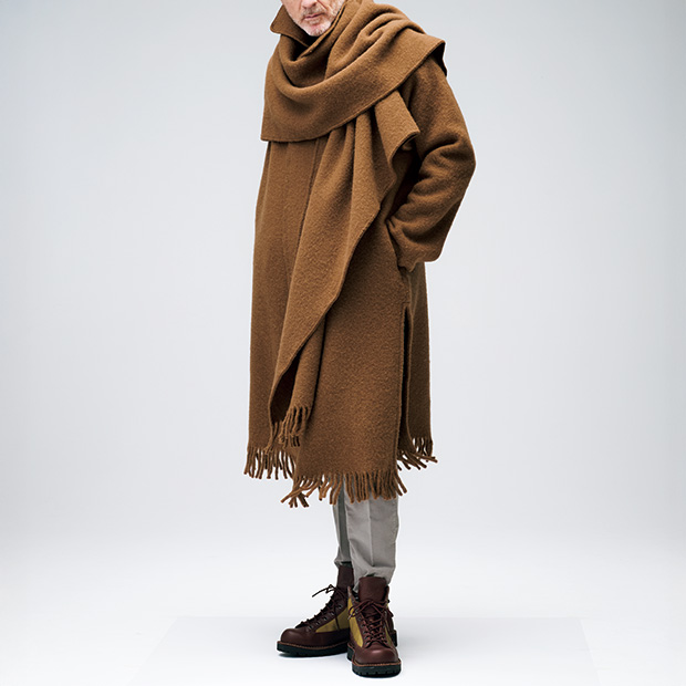 ノルウィージャンウールのブランケットコート