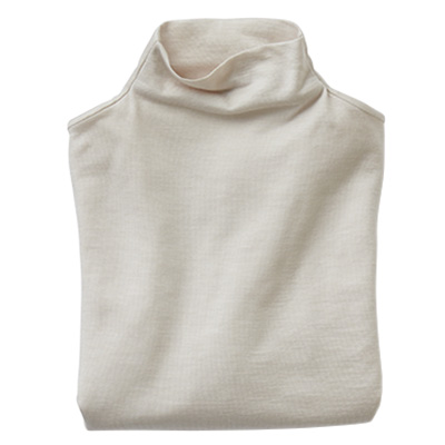 メリノウールボトルネックゆったりプルオーバー