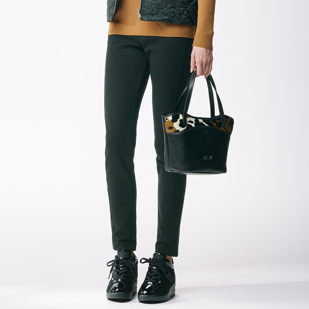 キルトデザインハイソールスニーカー