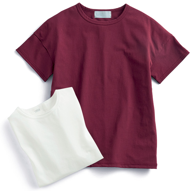 コットン強撚半袖Tシャツ／2色セット