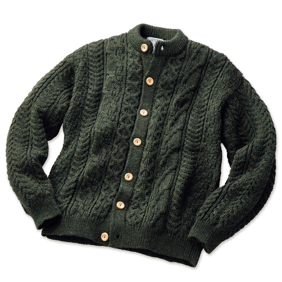 ブリティッシュウール･クルーネックアランカーディガン