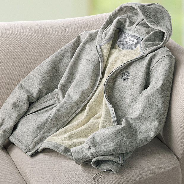 杢糸スウェットパーカ