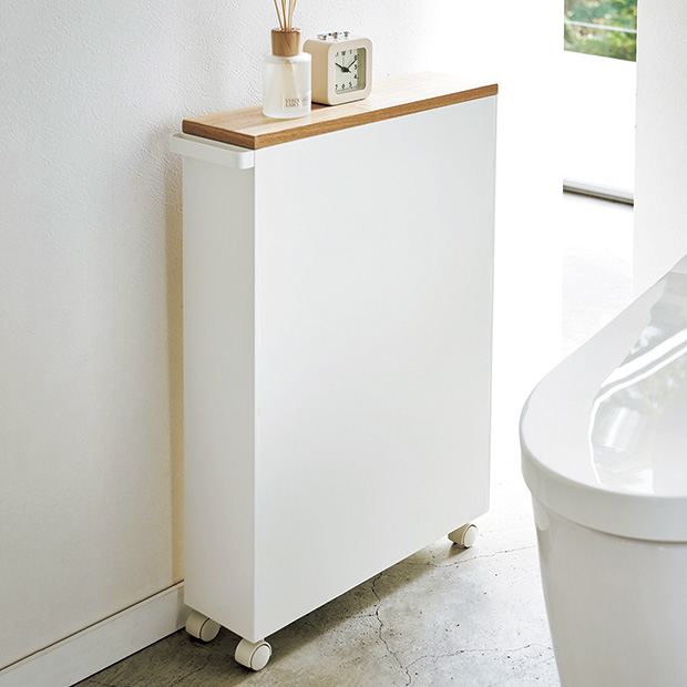 ハンドル付きスリムトイレラック