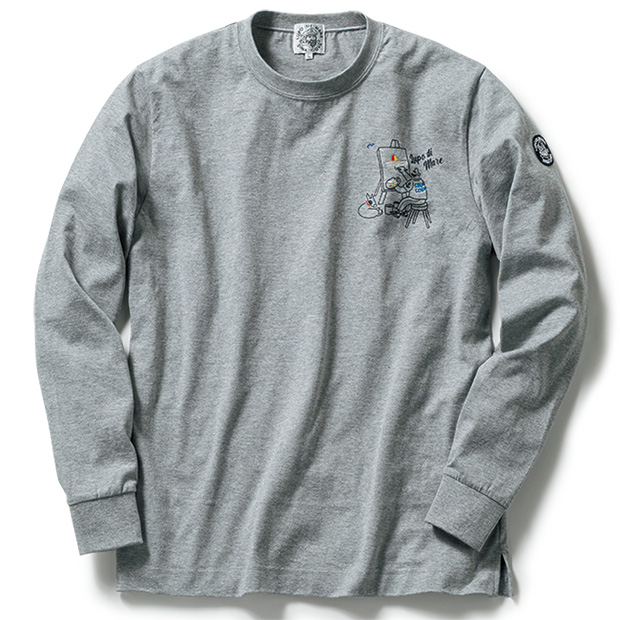 刺しゅう入り･綿天竺Tシャツ