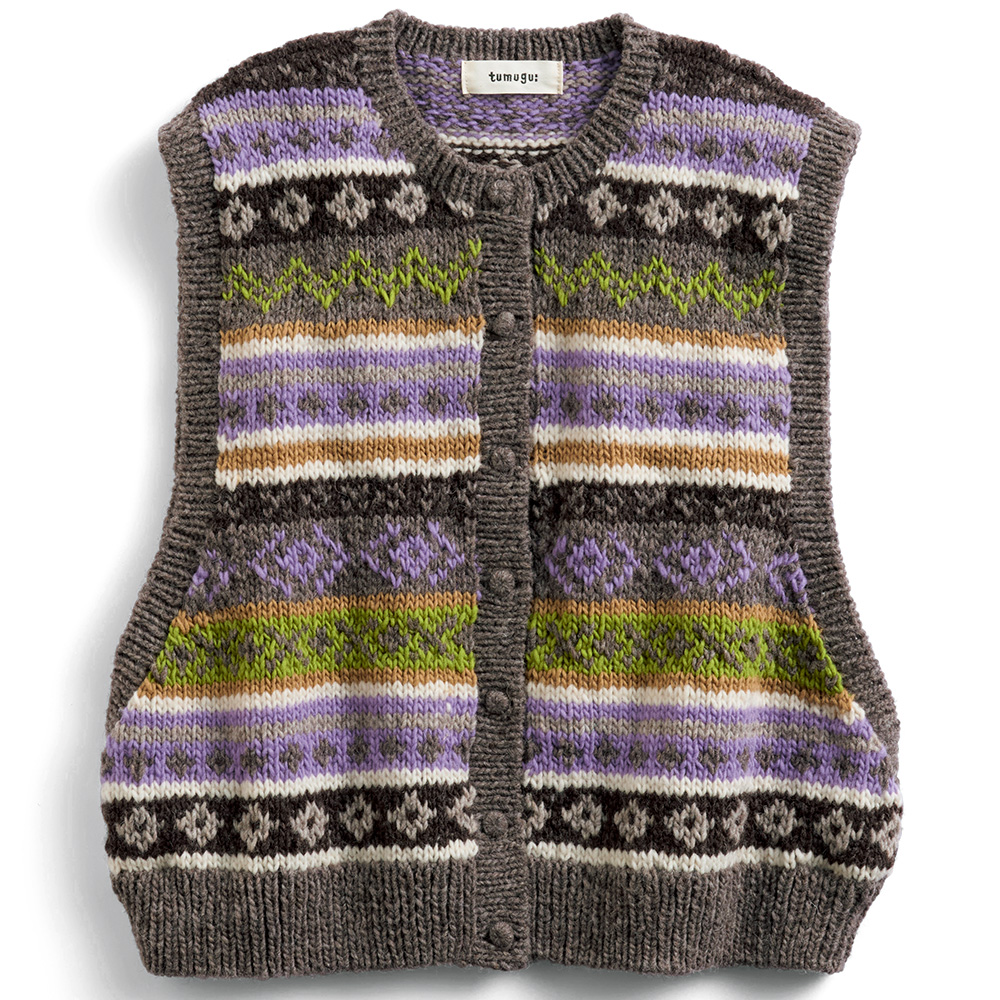 ロービングウールジャカードベスト