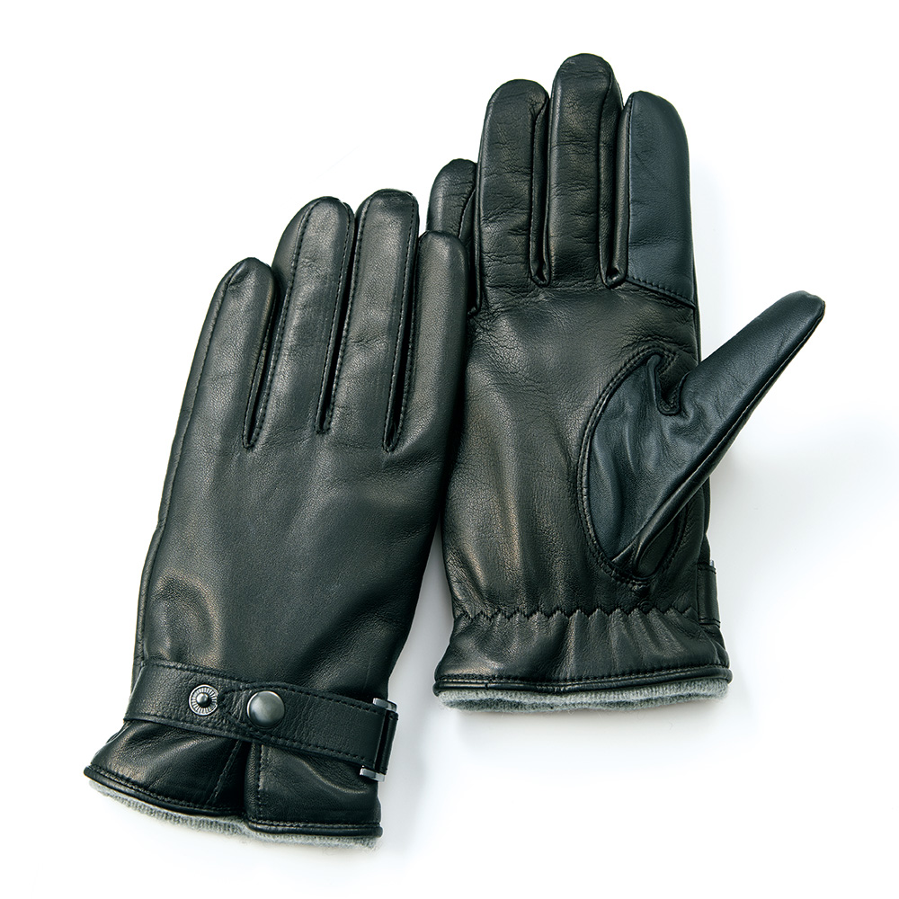 タッチパネル対応羊革手袋／紳士用
