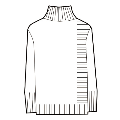 カシミヤ刺しゅう入りハイネックセーター