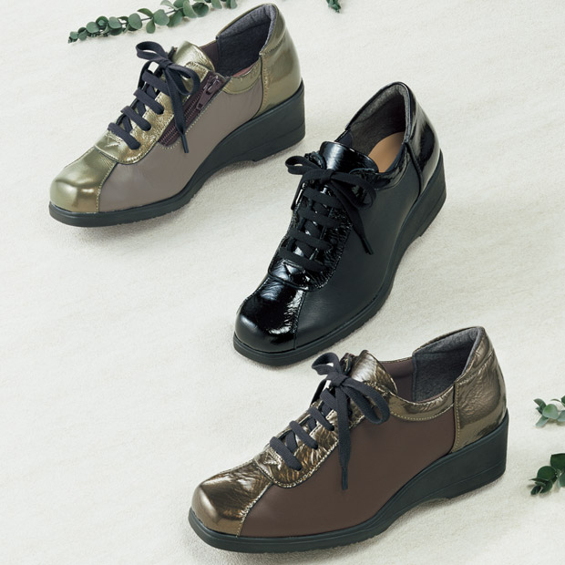 3Eレースアップシューズ ファスナー付き