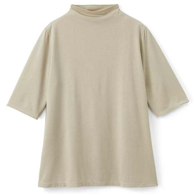 ヘンプ混五分袖UVカットプルオーバー