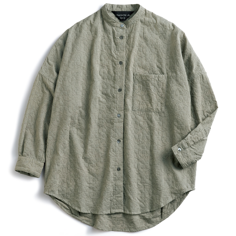 クロス刺しゅうブラウス／当社限定モデル