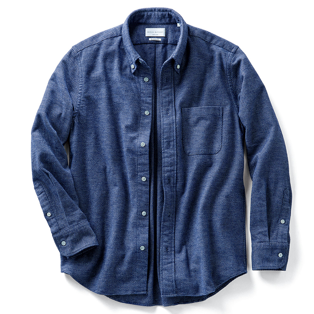 オーガニックコットン混･両面起毛シャツ