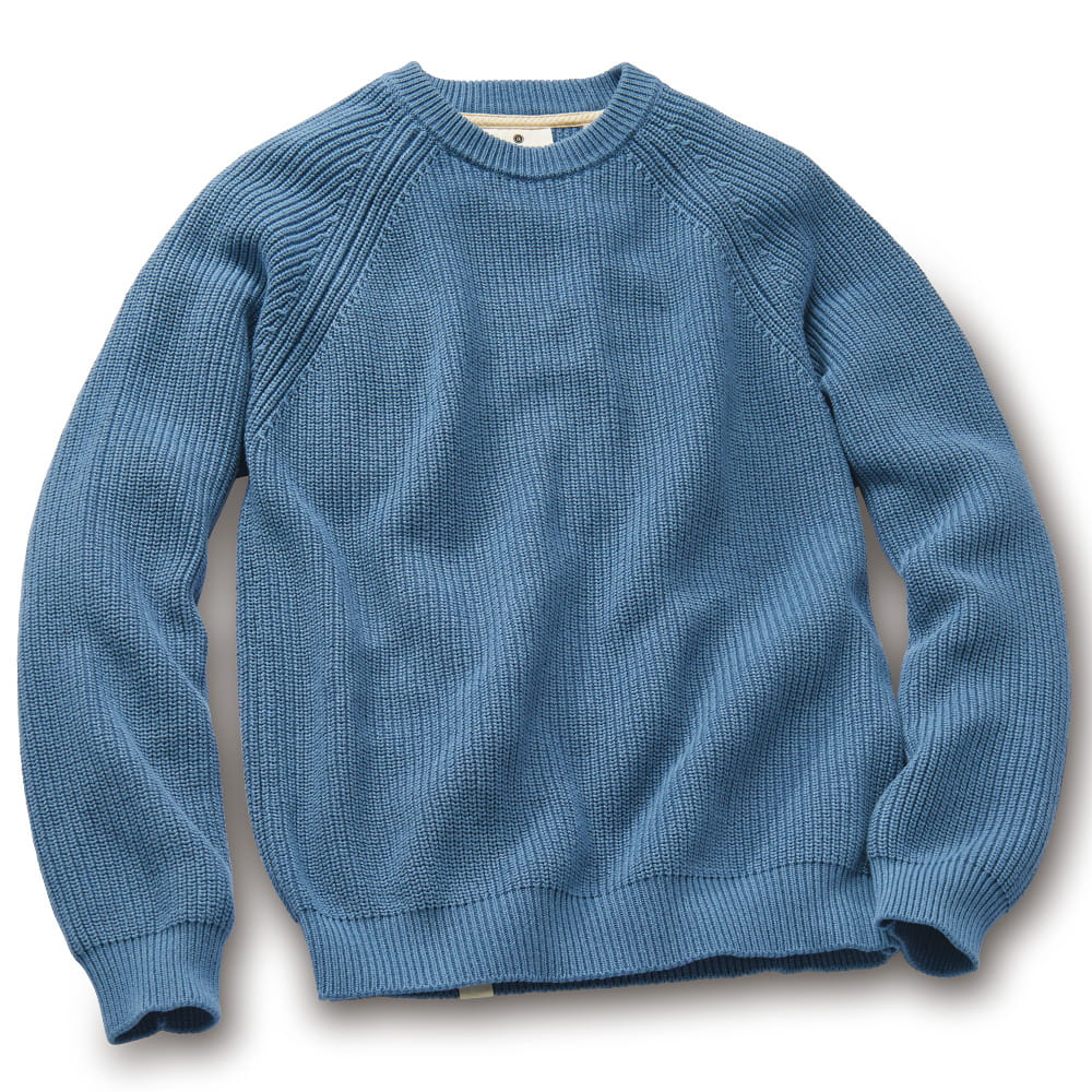 コットン畦編みフィッシャーマンセーター