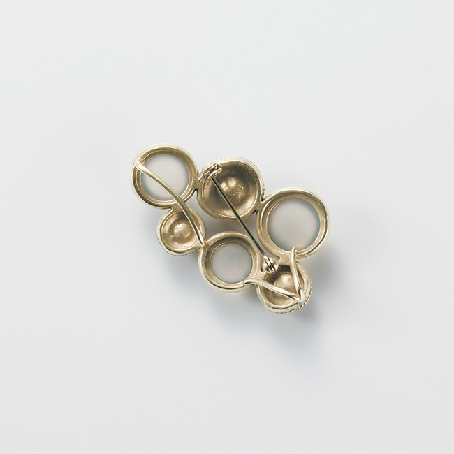 メノウとパールのブローチ（ペンダントヘッド兼用）