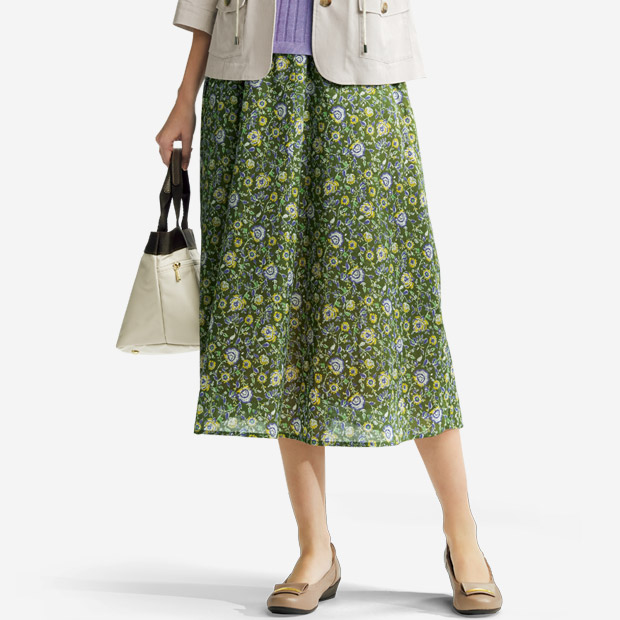 フラワープリントスカート