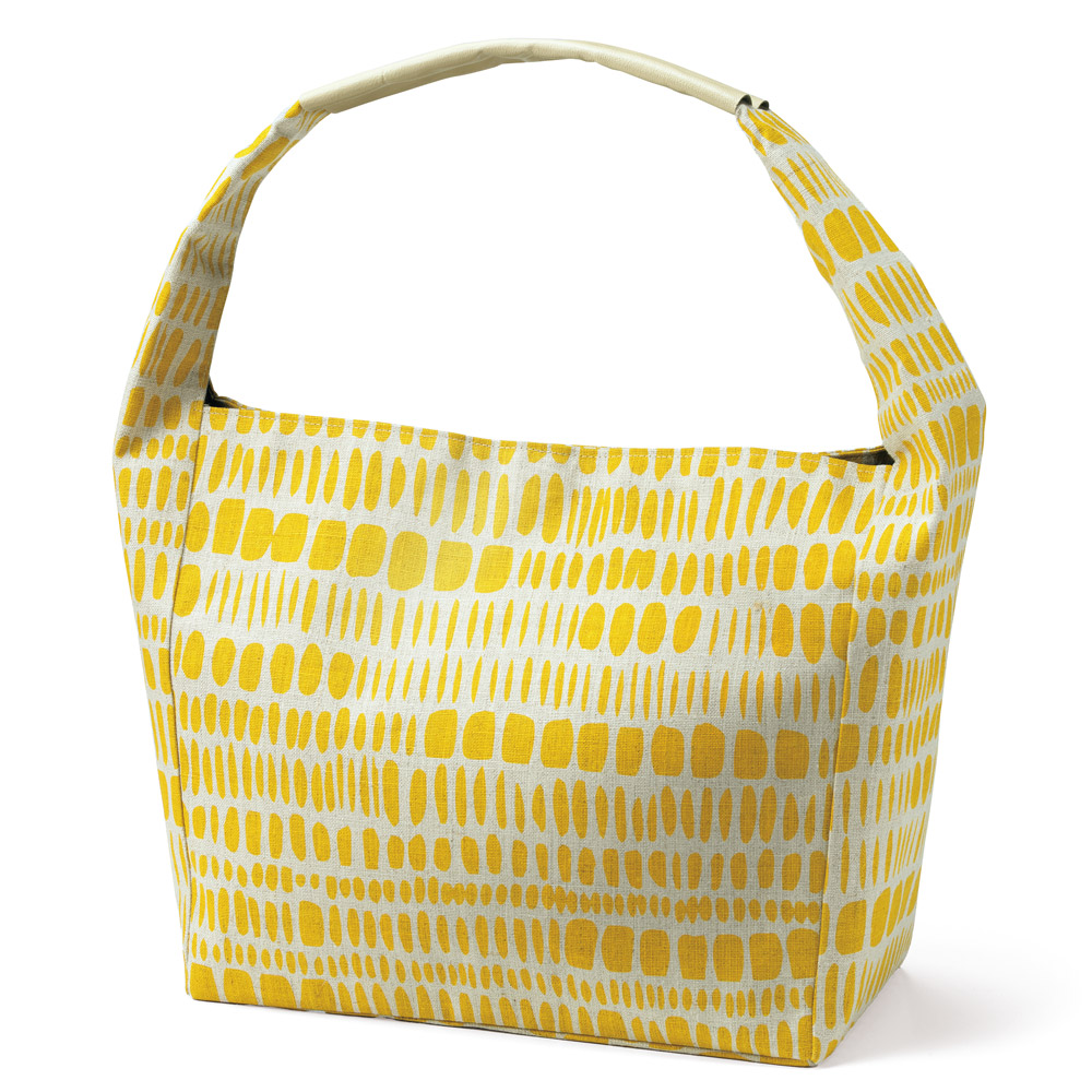 ビオ柄リネンのワンショルダーバッグ