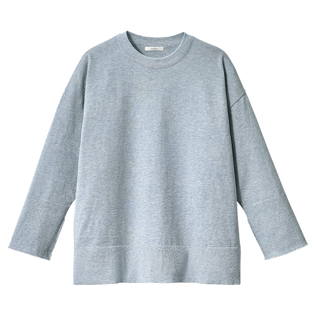 ボタニカルダイ･コットンメランジプルオーバー