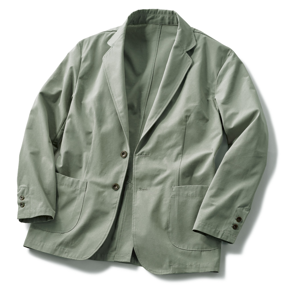 洗えるシルク混ウェザージャケット