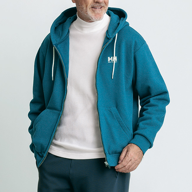 HHロゴフルジップスウェットフーディー／裏起毛