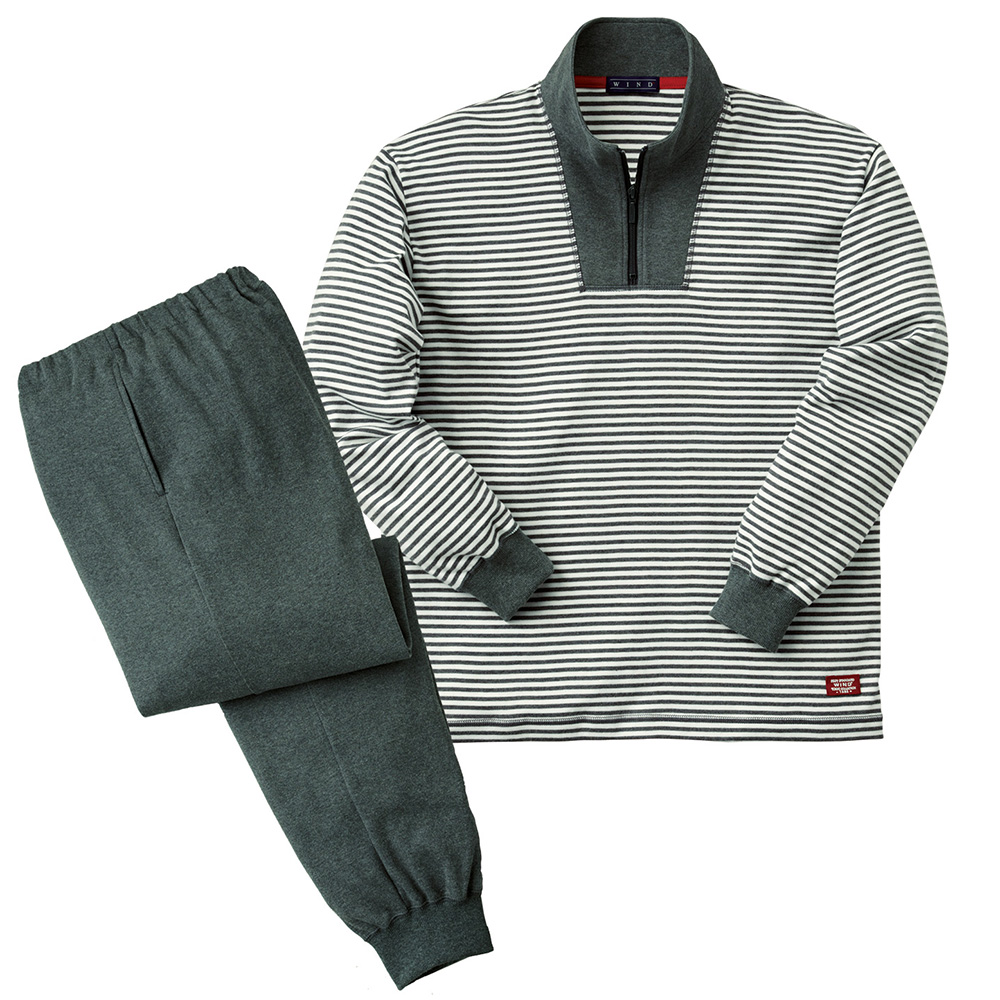 ハーフジップリラックスウェア