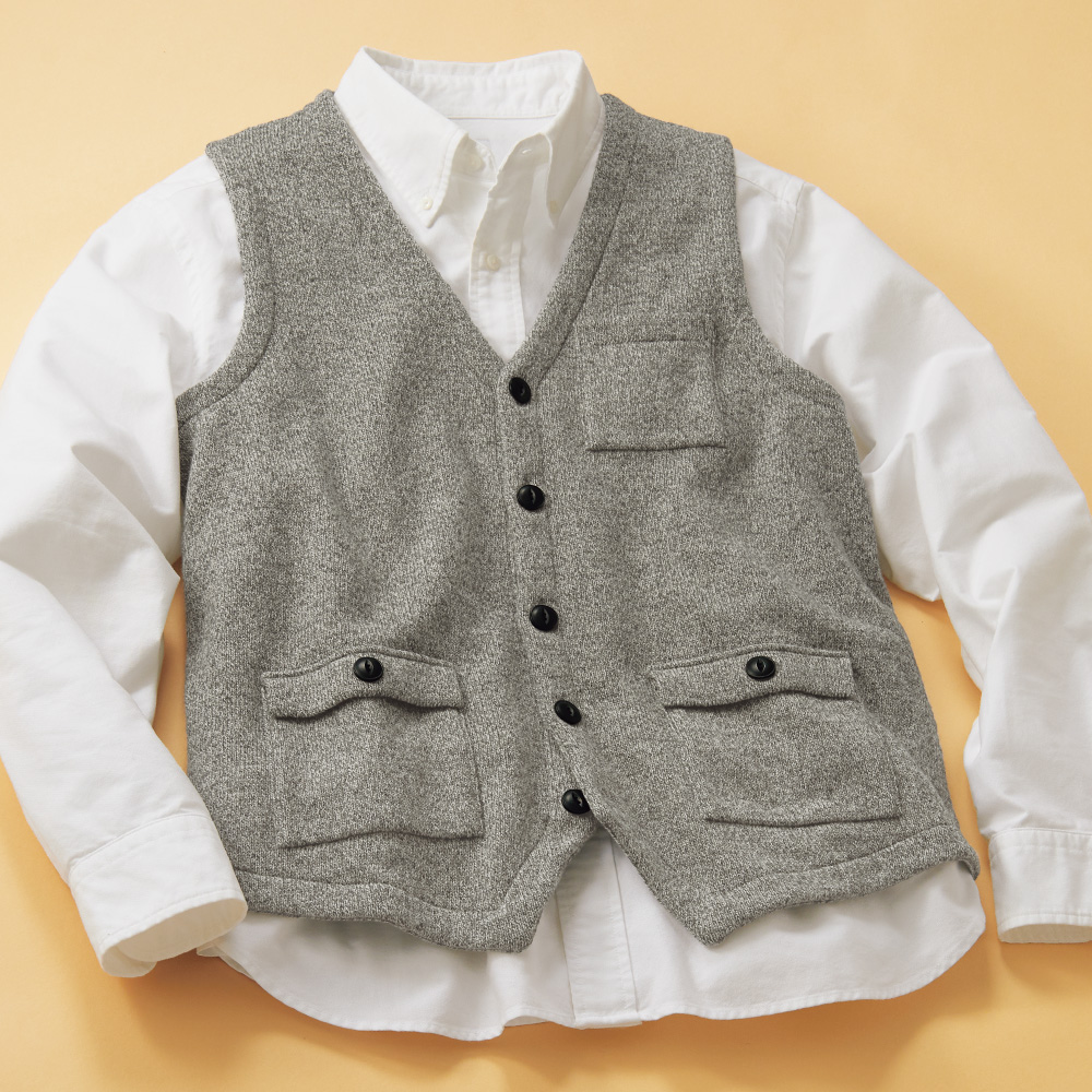 洗えるウールのワークベスト