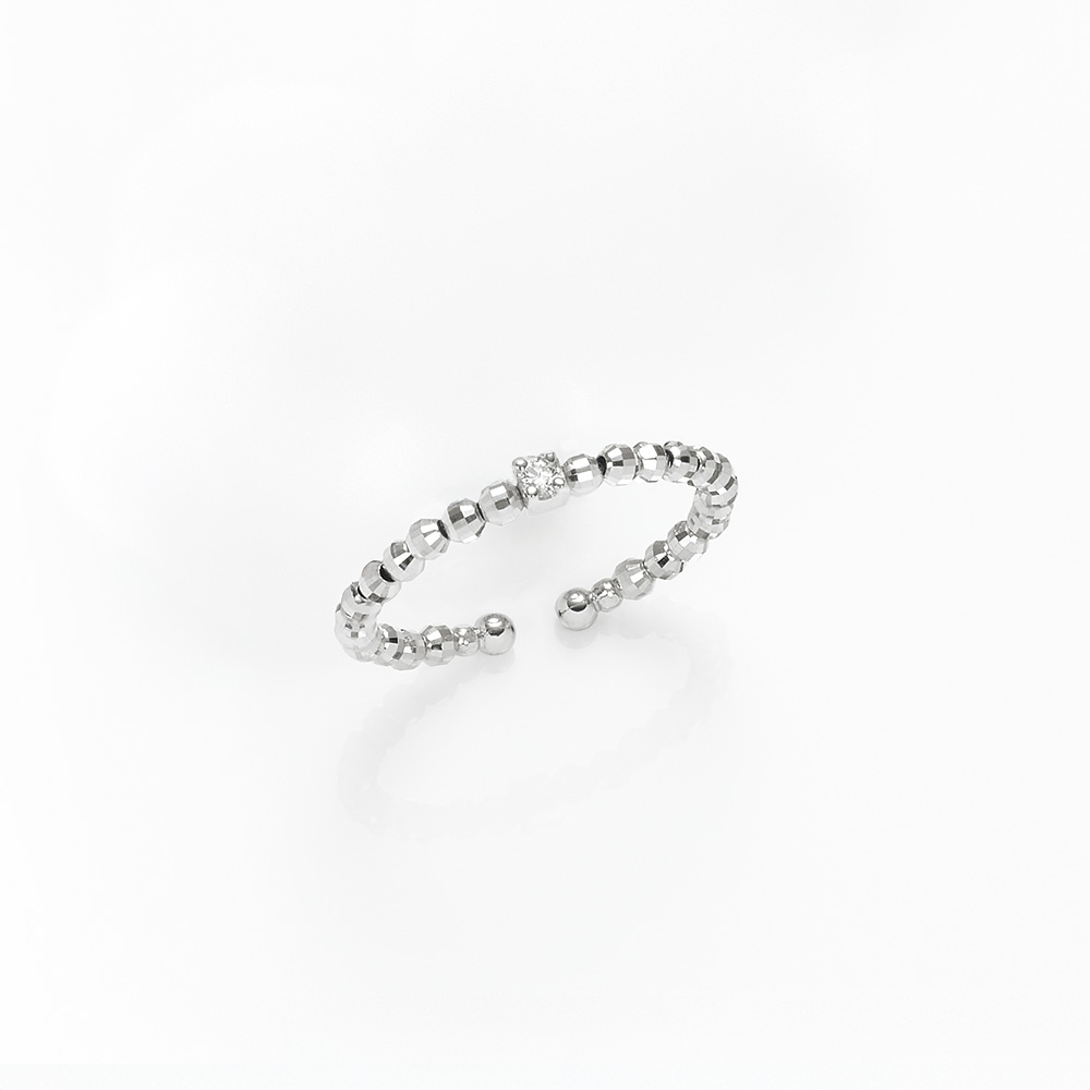 ダイヤモンド入りフレキシブルリング／プラチナ