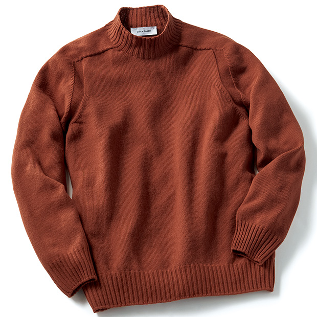 ジーロンラムウール･モックネックセーター