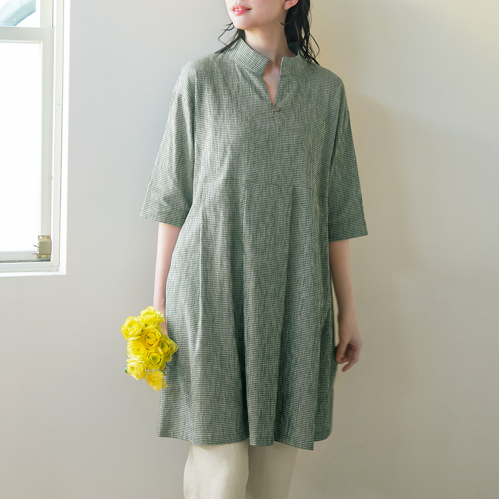 高島ちぢみチュニック