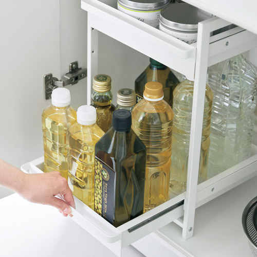 シンク下スライドラック タワー2段