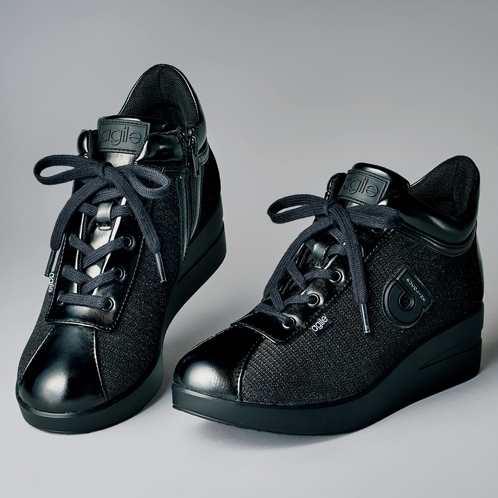 グリッターメタリックハイソールスニーカー