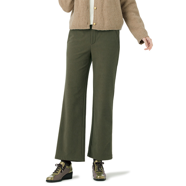 ストレッチコーデュロイ･裏起毛ストレートパンツ