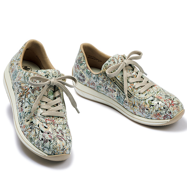 4E･フラワープリントスニーカー