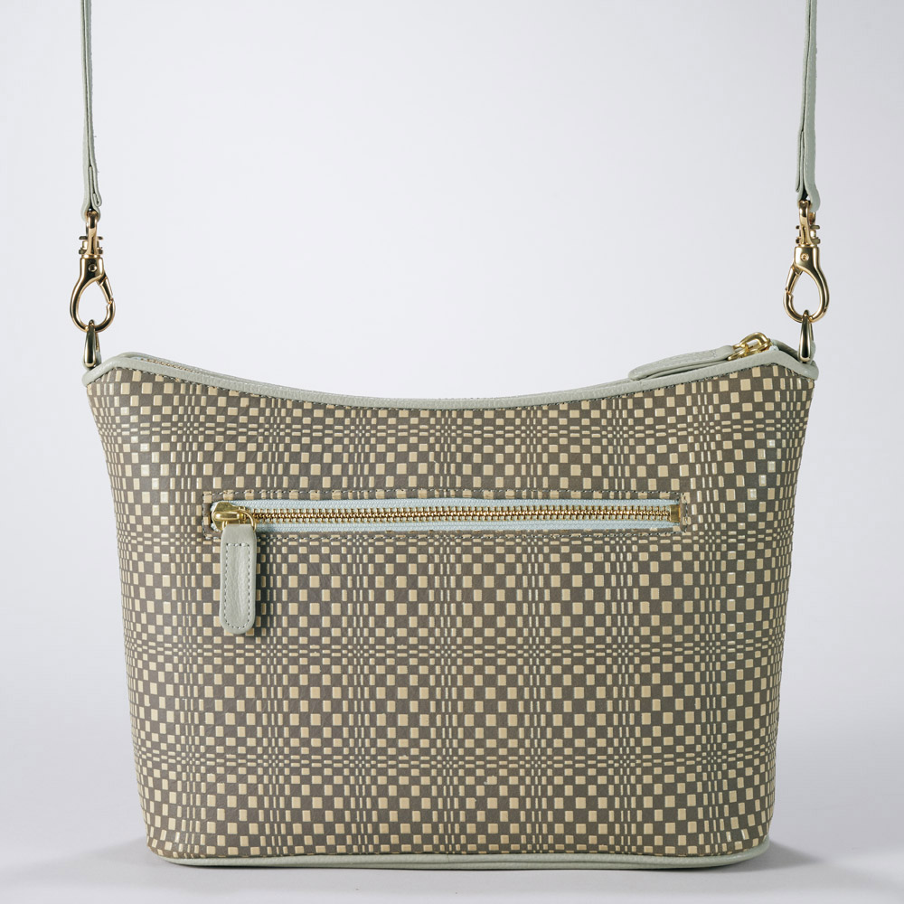 印伝ショルダーバッグ／変わり市松柄