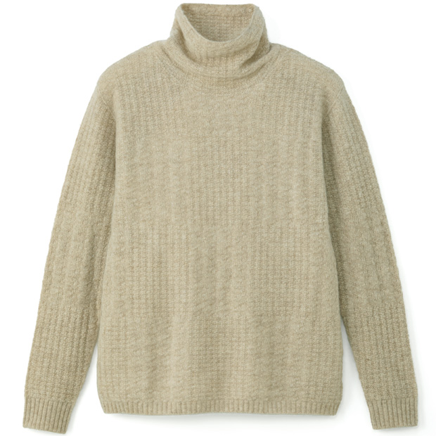 カシミヤ柄編みプルオーバー