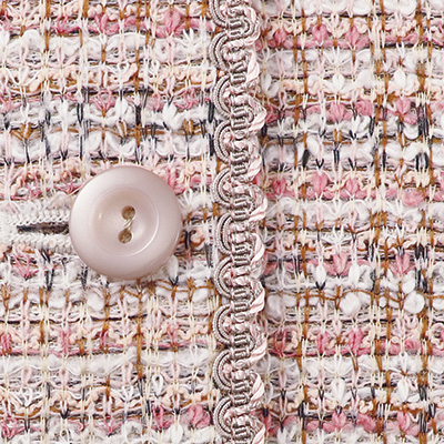 ファンシーツイード調ジャージージャケット