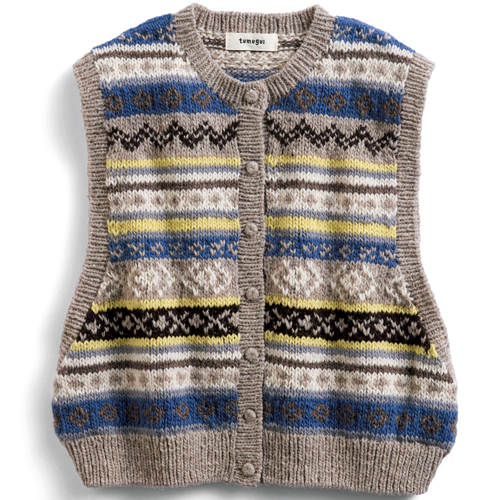 ロービングウールジャカードベスト