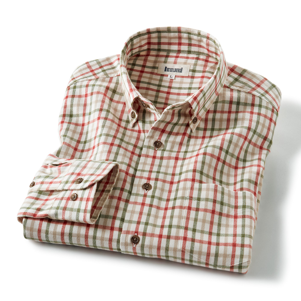 ウインターコットン・スリーカラーラインシャツ